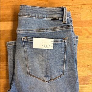 Risen Women's High Rise Denim Jeans - Classic Blue